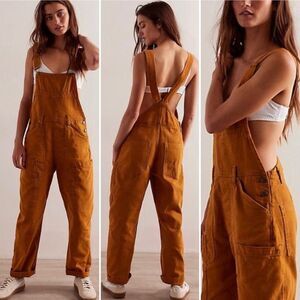 New We The Free Way Back Overall Brown Relaxed Fit S